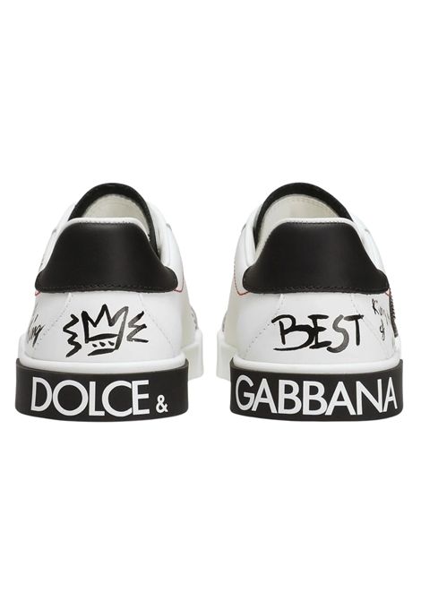 Scarpe unisex bianche in pelle DOLCE E GABBANA | DA5212/PIABIANCO